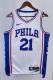 NBA Men 2023 Philadelphia 76ers White #21 EMBIID Swingman Jersey