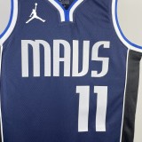 NBA Men Season 2023 Dallas Mavericks Blue with Jordan Logo #11 IRVING Jersey High Quality Name and Number Print