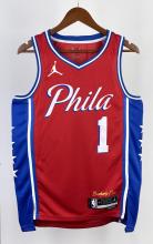 NBA Men 2023 Philadelphia 76ers Red #1 HARDEN Swingman Jersey