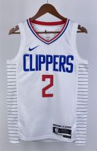 NBA Season 2023 Men Los Angeles Clippers White #2 LEONARD Jersey High Quality Name and Number Print