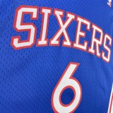 NBA Men 1982-83 Philadelphia 76ers Blue #6 ERVING Swingman Jersey