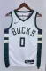 NBA Men 2023 Milwaukee Bucks White #0 LILLARD Jersey High Quality Name and Number Print