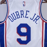 NBA Men 2023 Philadelphia 76ers White #9 OUBRE JR. Swingman Jersey