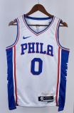 NBA Men 2023 Philadelphia 76ers White #0 MAXEY Swingman Jersey