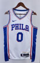 NBA Men 2023 Philadelphia 76ers White #0 MAXEY Swingman Jersey