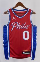 NBA Men 2023 Philadelphia 76ers Red #0 MAXEY Swingman Jersey