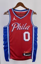 NBA Men 2023 Philadelphia 76ers Red #0 MAXEY Swingman Jersey