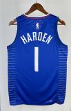 NBA Season 2023 Men Los Angeles Clippers Blue #1 HARDEN Jersey High Quality Name and Number Print