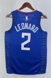 NBA Season 2023 Men Los Angeles Clippers Blue #2 LEONARD Jersey High Quality Name and Number Print