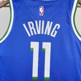 NBA Men Season 2023 Dallas Mavericks Blue #11 IRVING Jersey High Quality Name and Number Print
