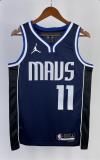 NBA Men Season 2023 Dallas Mavericks Blue with Jordan Logo #11 IRVING Jersey High Quality Name and Number Print