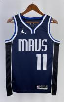 NBA Men Season 2023 Dallas Mavericks Blue with Jordan Logo #11 IRVING Jersey High Quality Name and Number Print