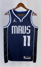 NBA Men Season 2023 Dallas Mavericks Blue with Jordan Logo #11 IRVING Jersey High Quality Name and Number Print