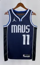NBA Men Season 2023 Dallas Mavericks Blue with Jordan Logo #11 IRVING Jersey High Quality Name and Number Print
