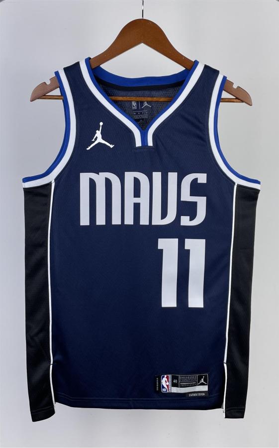 NBA Men Season 2023 Dallas Mavericks Blue with Jordan Logo #11 IRVING Jersey High Quality Name and Number Print
