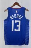 NBA Season 2023 Men Los Angeles Clippers Blue #13 GEORGE Jersey High Quality Name and Number Print