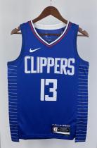 NBA Season 2023 Men Los Angeles Clippers Blue #13 GEORGE Jersey High Quality Name and Number Print