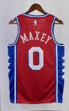 NBA Men 2023 Philadelphia 76ers Red #0 MAXEY Swingman Jersey