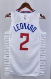 NBA Season 2023 Men Los Angeles Clippers White #2 LEONARD Jersey High Quality Name and Number Print
