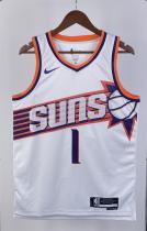NBA Men 2024 Phoenix Suns White #1 BOOKER Jersey High Quality Name and Number Print
