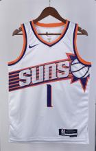 NBA Men 2024 Phoenix Suns White #1 BOOKER Jersey High Quality Name and Number Print
