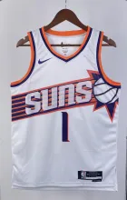 NBA Men 2024 Phoenix Suns White #1 BOOKER Jersey High Quality Name and Number Print