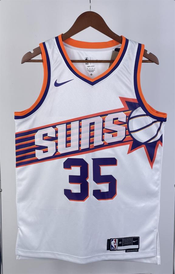 NBA Men 2024 Phoenix Suns White #35 DURANT Jersey High Quality Name and Number Print