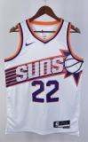 NBA Men 2024 Phoenix Suns White #22 AYTON Jersey High Quality Name and Number Print
