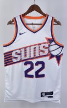 NBA Men 2024 Phoenix Suns White #22 AYTON Jersey High Quality Name and Number Print