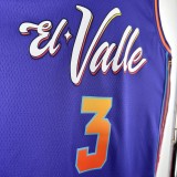 NBA Men 2024 Phoenix Suns Purple City Edition #3 BEAL Jersey High Quality Name and Number Print