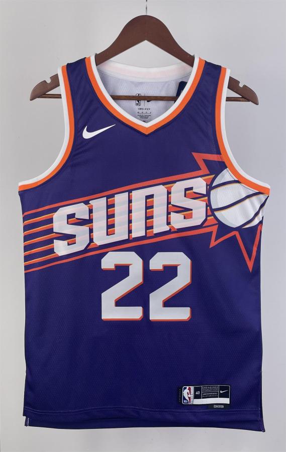 NBA Men 2024 Phoenix Suns Purple #22 AYTON Jersey High Quality Name and Number Print