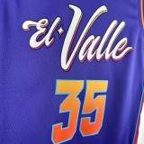 NBA Men 2024 Phoenix Suns Purple City Edition #35 DURANT Jersey High Quality Name and Number Print