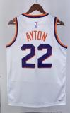NBA Men 2024 Phoenix Suns White #22 AYTON Jersey High Quality Name and Number Print