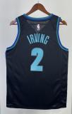 NBA Men Season 2023 Dallas Mavericks Black #2 IRVING Jersey High Quality Name and Number Print