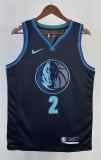 NBA Men Season 2023 Dallas Mavericks Black #2 IRVING Jersey High Quality Name and Number Print