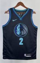 NBA Men Season 2023 Dallas Mavericks Black #2 IRVING Jersey High Quality Name and Number Print