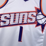 NBA Men 2024 Phoenix Suns White #1 BOOKER Jersey High Quality Name and Number Print