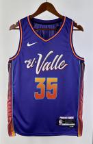 NBA Men 2024 Phoenix Suns Purple City Edition #35 DURANT Jersey High Quality Name and Number Print