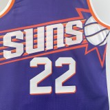 NBA Men 2024 Phoenix Suns Purple #22 AYTON Jersey High Quality Name and Number Print