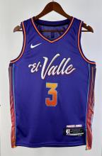 NBA Men 2024 Phoenix Suns Purple City Edition #3 BEAL Jersey High Quality Name and Number Print