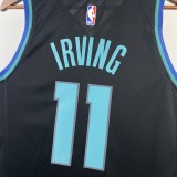 NBA Men Season 2023 Dallas Mavericks Black #11 IRVING Jersey High Quality Name and Number Print