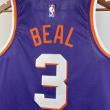 NBA Men 2024 Phoenix Suns Purple #3 BEAL Jersey High Quality Name and Number Print