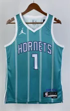 NBA Men 2023 Charlotte Hornets Green #1 BALL Jersey High Quality Name and Number Print