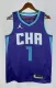 NBA Men New Season Charlotte Hornets #1 BALL Purple Jersey High Quality Name and Number Print