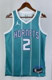 NBA Men 2023 Charlotte Hornets Green #2 BALL Jersey High Quality Name and Number Print