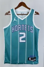 NBA Men 2023 Charlotte Hornets Green #2 BALL Jersey High Quality Name and Number Print