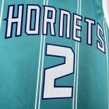 NBA Men 2023 Charlotte Hornets Green #2 BALL Jersey High Quality Name and Number Print