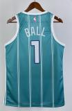 NBA Men 2023 Charlotte Hornets Green #1 BALL Jersey High Quality Name and Number Print
