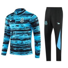 23/24 Al Nassr Kids Blue and Black Sweater Tracksuit  Thai Quality