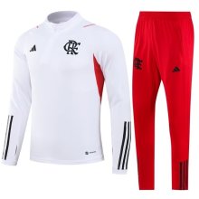 23/24 Flamengo Kids White Sweater Tracksuit  Thai Quality